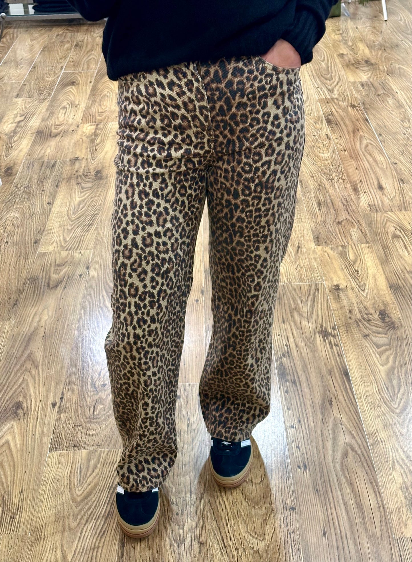 Vero Moda - TESSA - Leopard wide leg jeans image 3