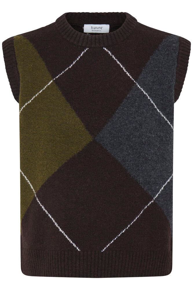 B.Young - OSMILLA - Argyle knitted tank