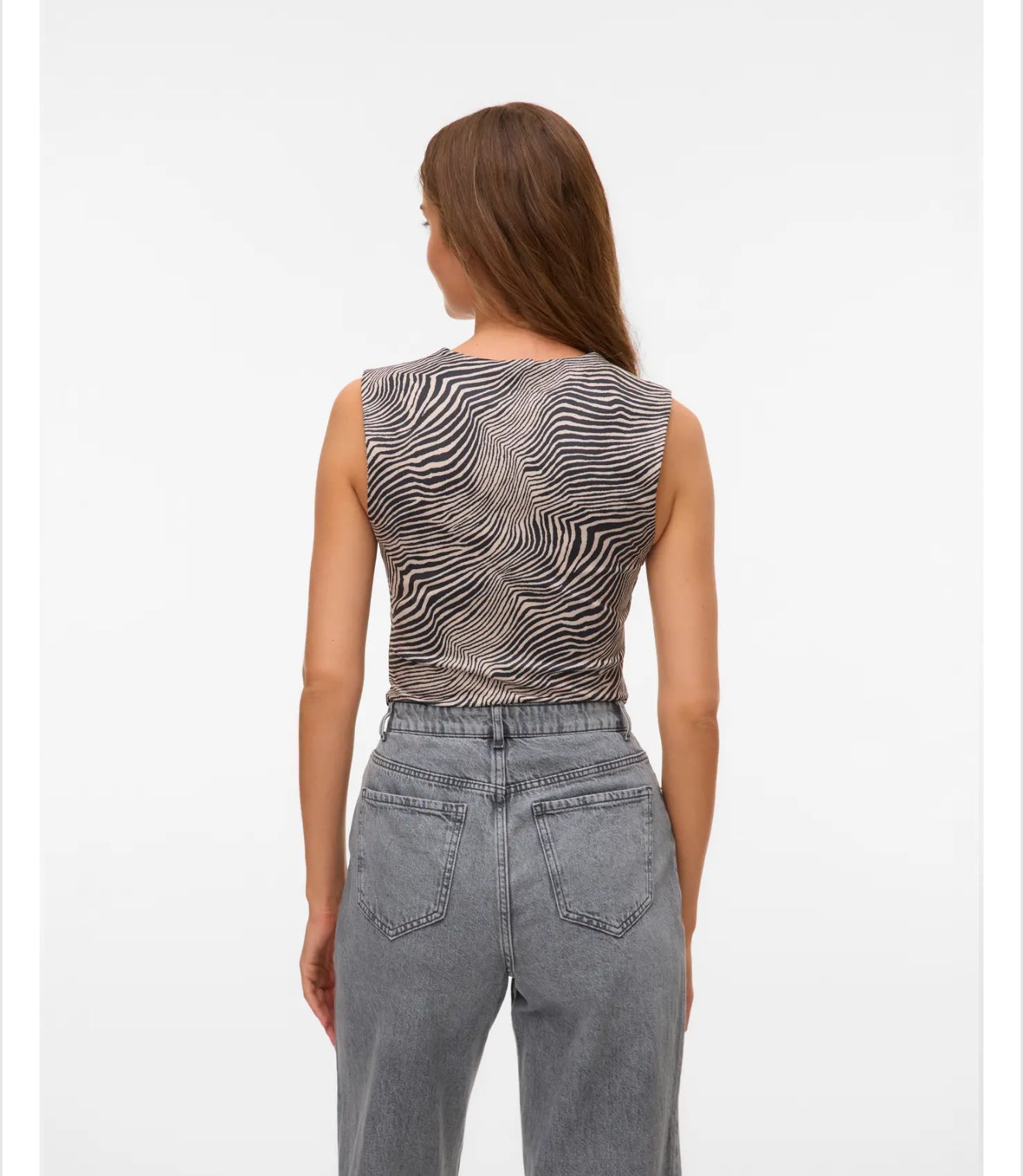 Vero Moda - MILLION - Square neck Zebra top