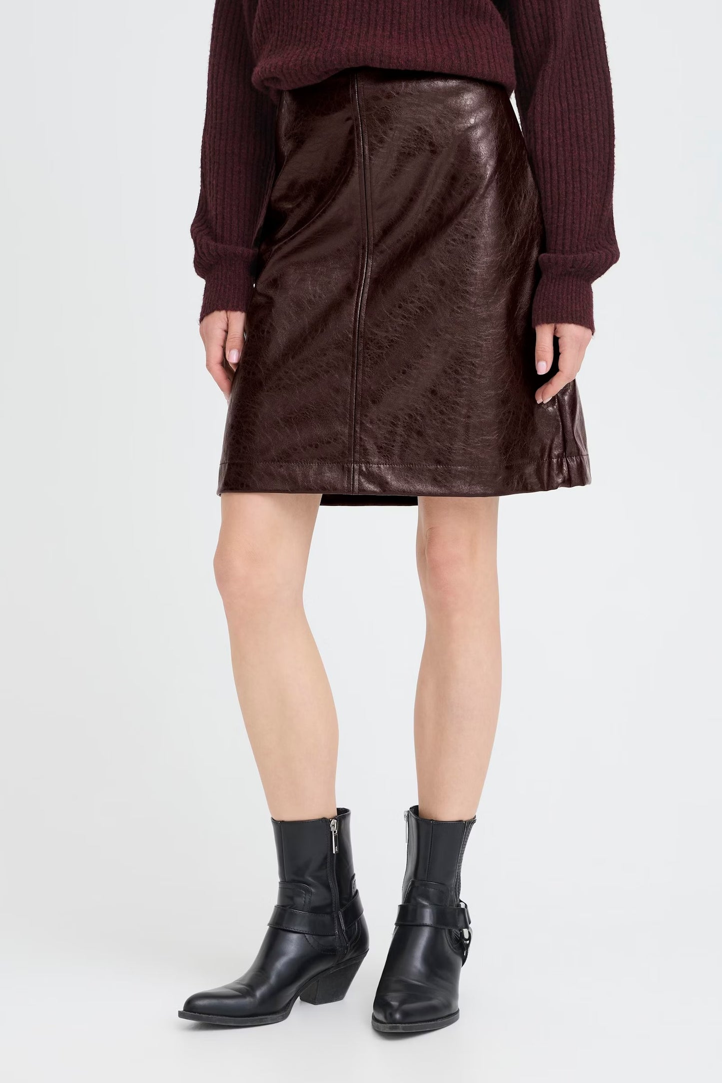 B.Young - DAINA - Faux leather skirt