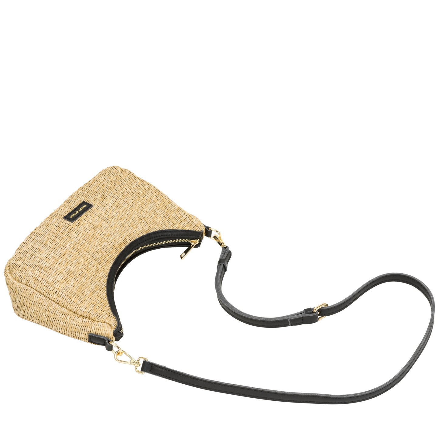 Every Other - 12046 - Straw curve top baguette bag