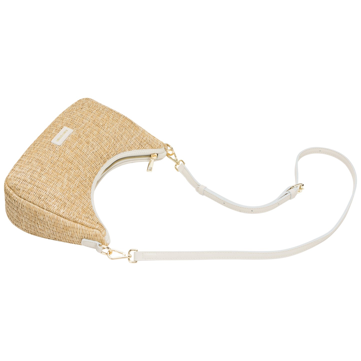 Every Other - 12046 - Straw curve top baguette bag