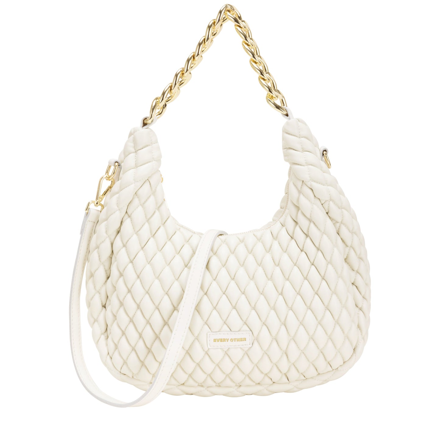 Every Other - 12060 - Quilt detail shoulder bag - Cream
