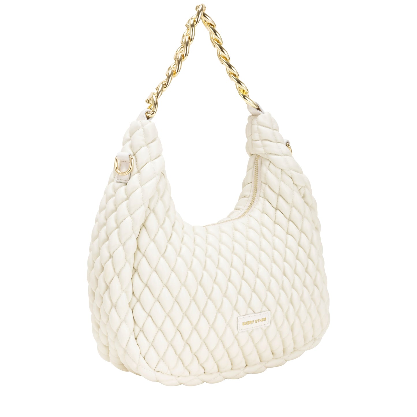 Every Other - 12060 - Quilt detail shoulder bag - Cream