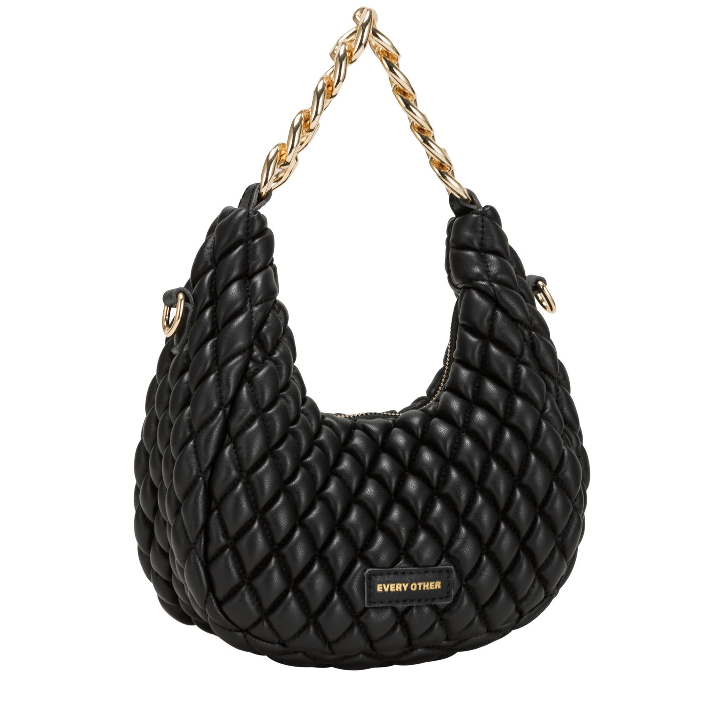 Every Other - 12060 - Quilt detail shoulder bag - Black