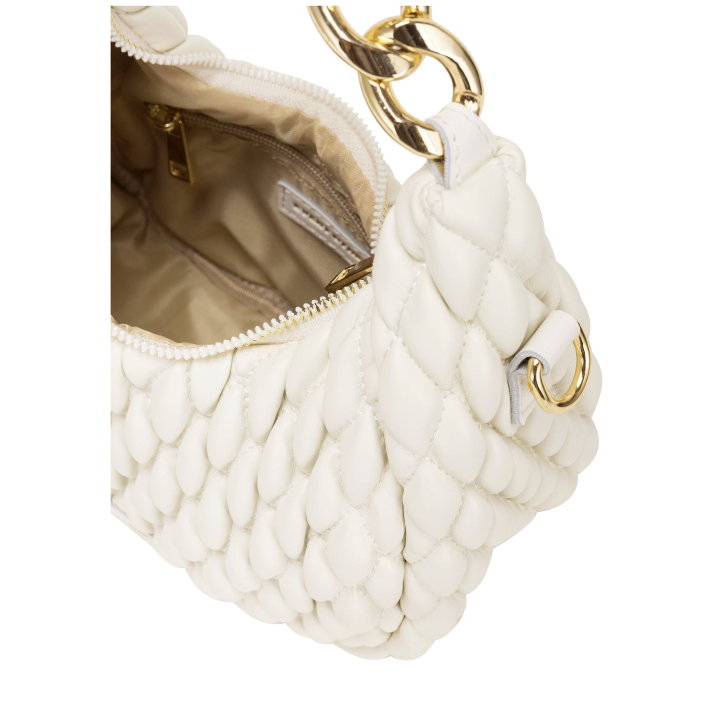 Every Other - 12060 - Quilt detail shoulder bag - Cream