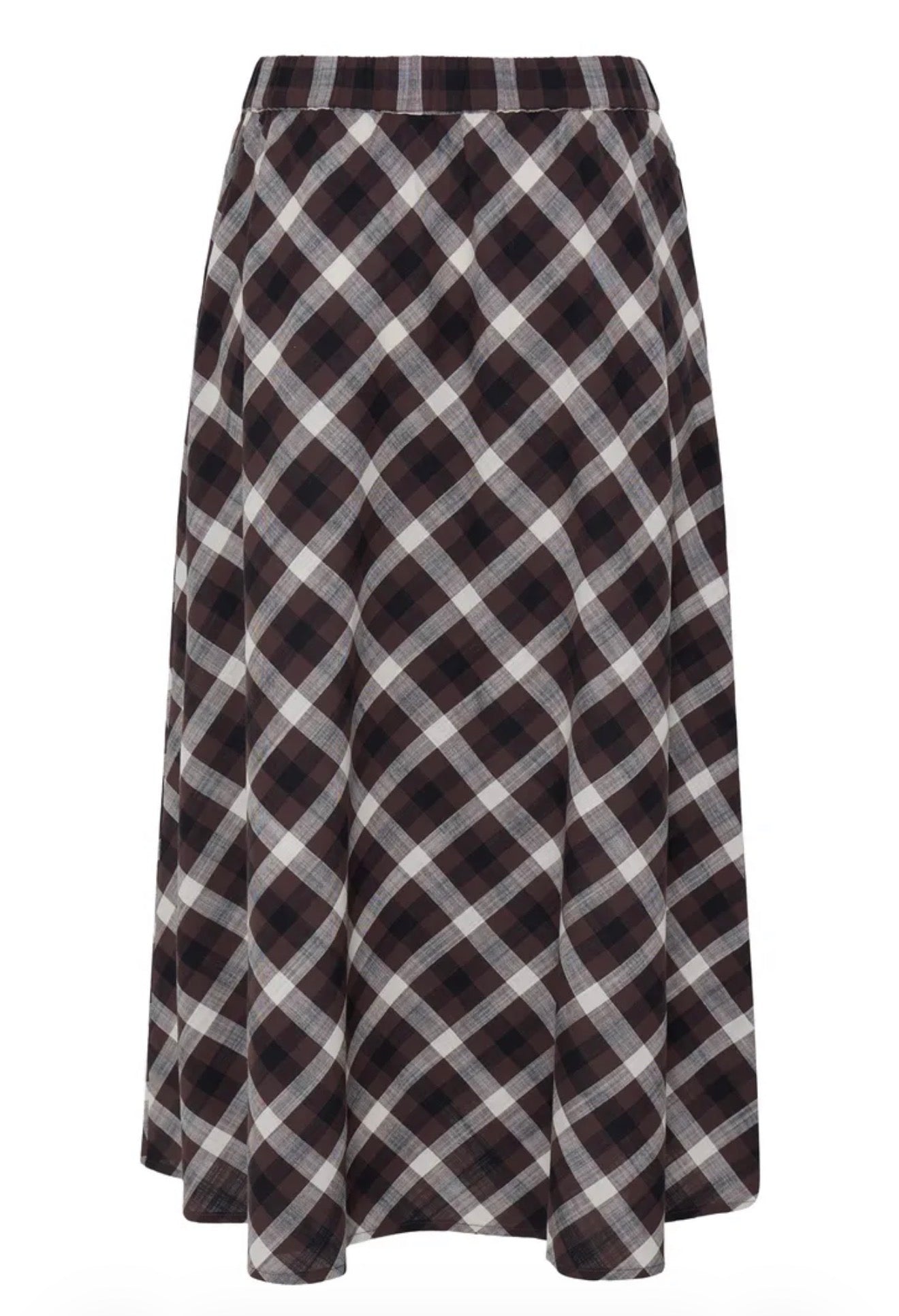 B.Young - FLANNY - Checked midi skirt