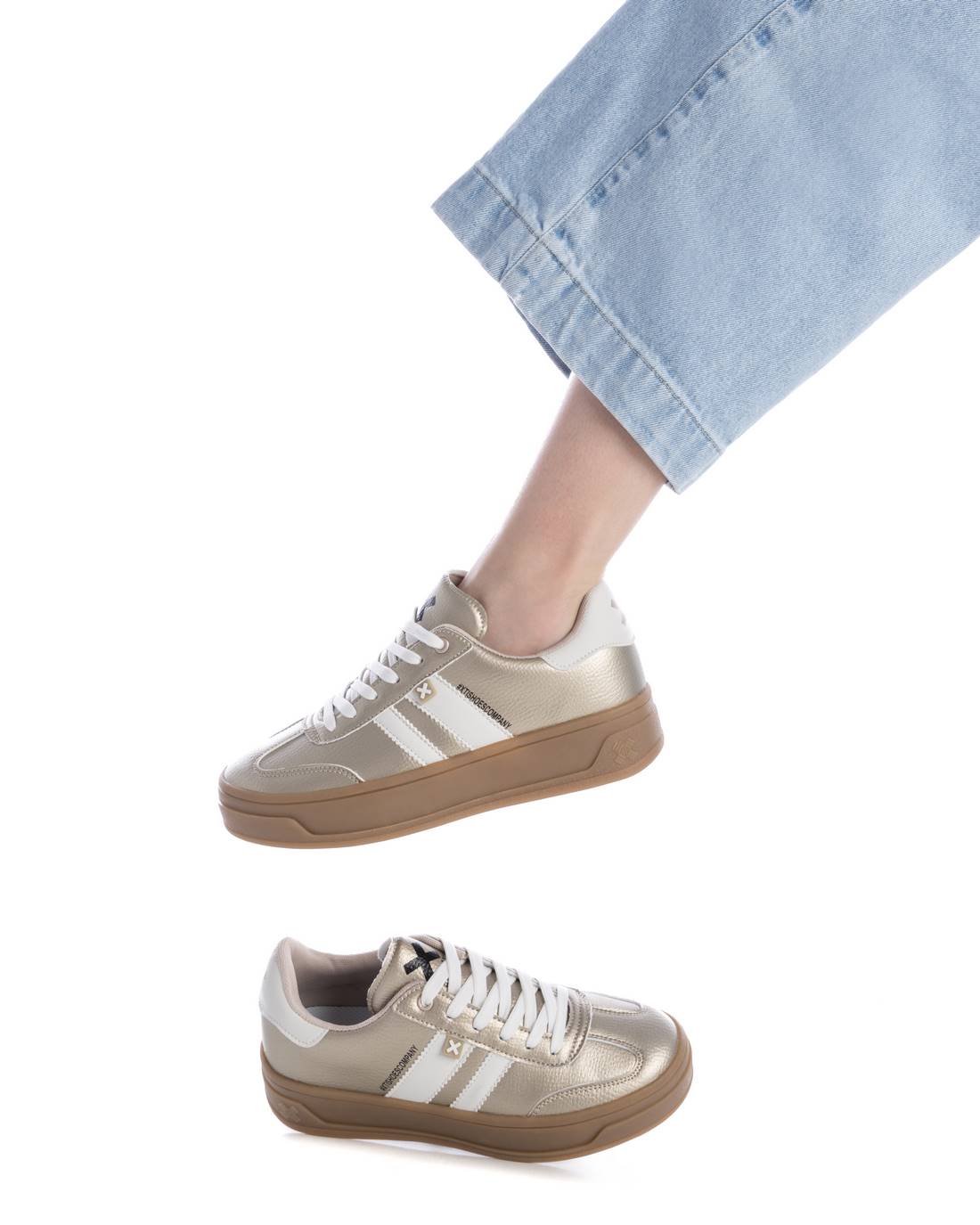 XTI Footwear - 143645 - Matt metallic trainer - Gold