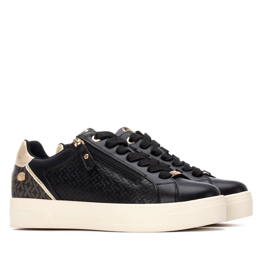 XTI Footwear - 144371 - Texture print side zip trainer