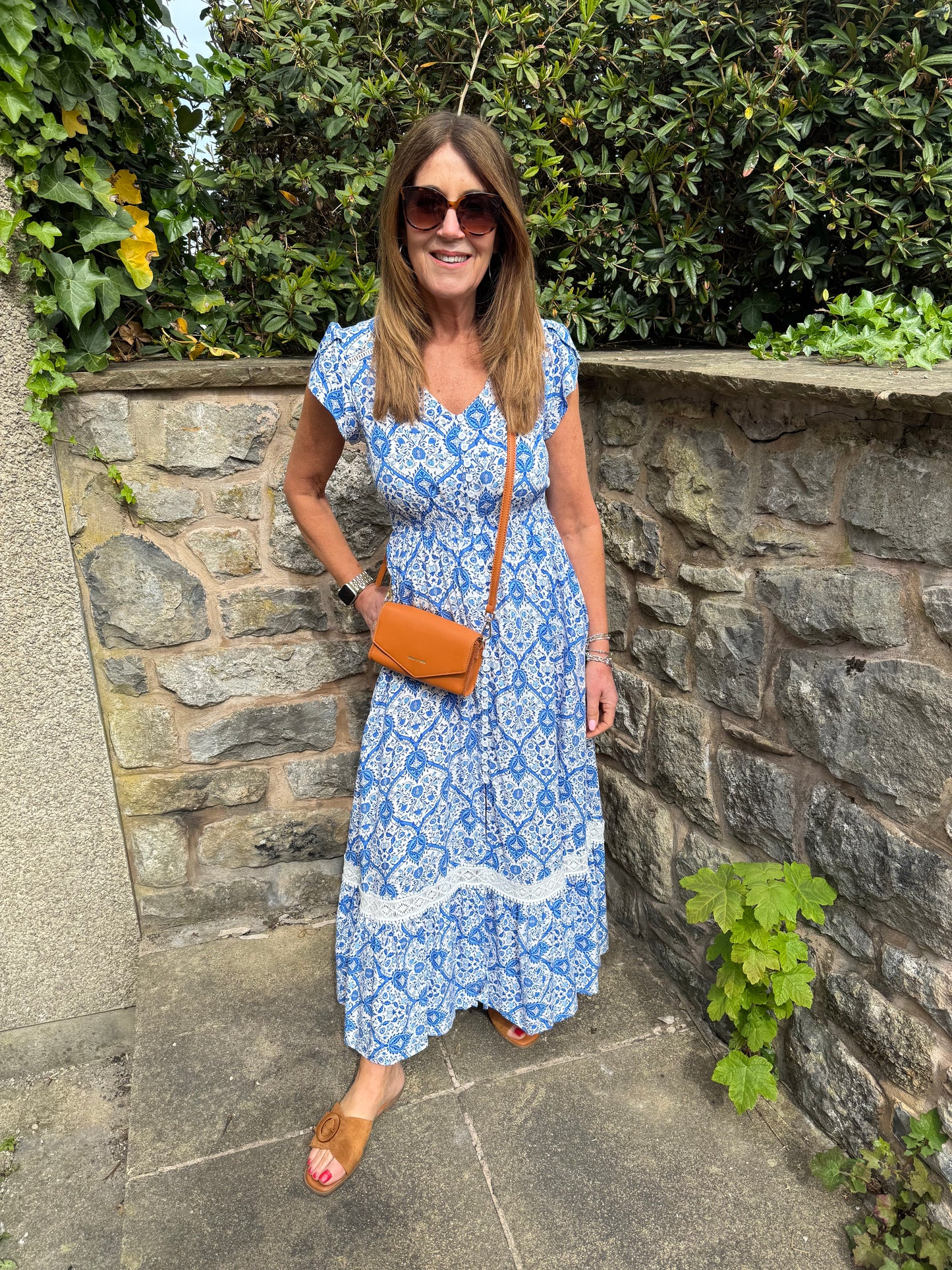 ANYA - China print maxi dress