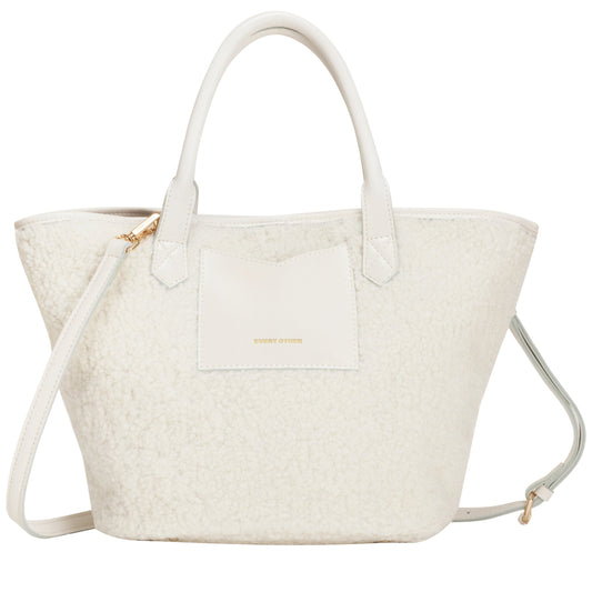 Every Other - 12036 - Faux Shearling Tote Bag