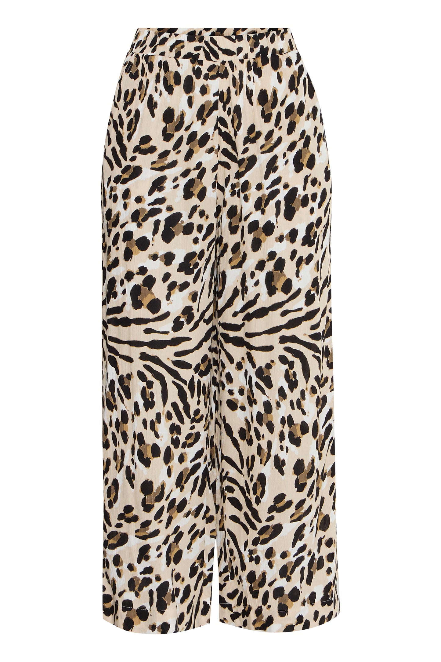 ICHI - MARRAKECH PA7 - Animal print ankle length trousers