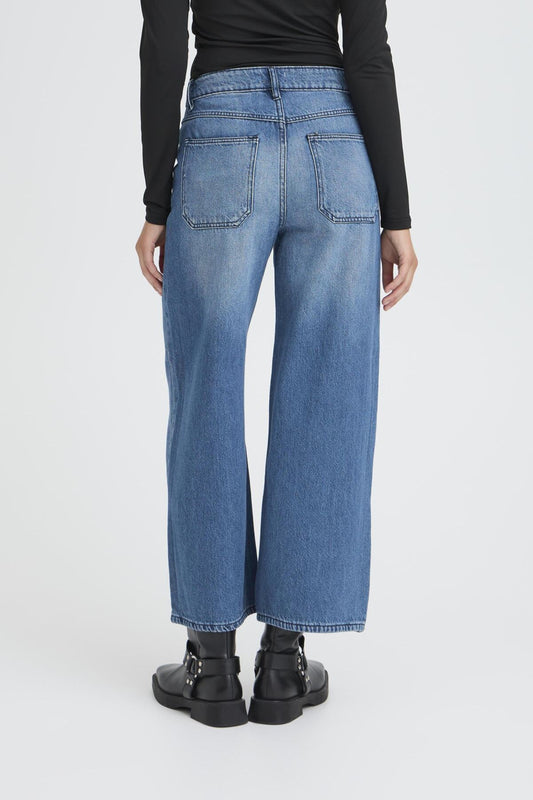 ICHI - PAMMY - High waist cropped ankle jeans