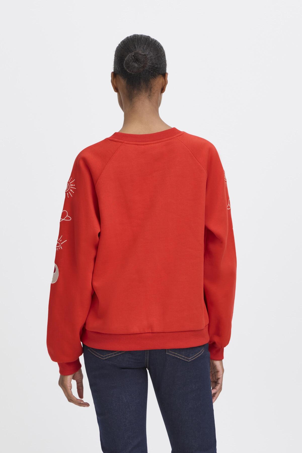 ICHI - LELA - Emoji sleeve detail sweater