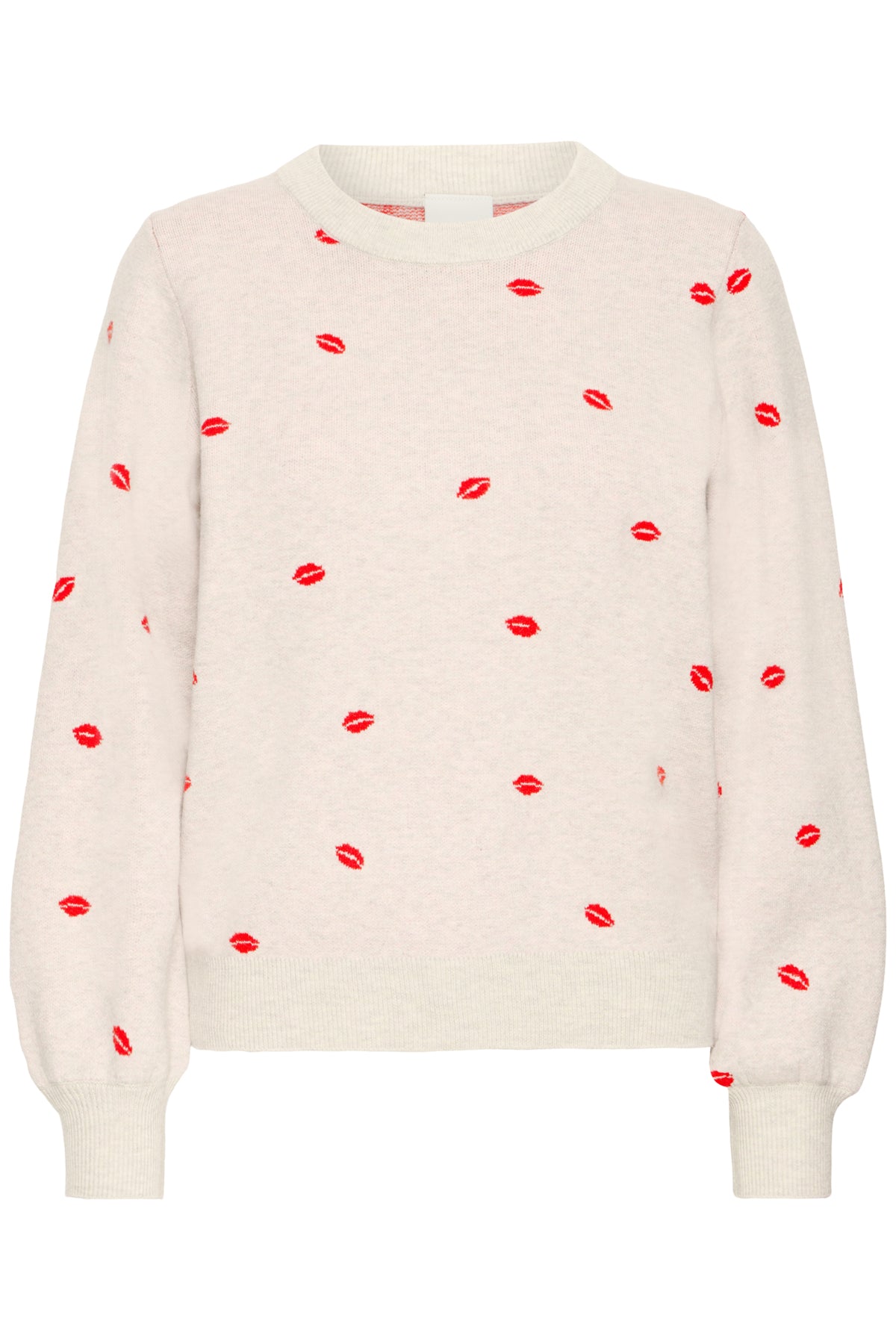 ICHI - BRIELLE - Lip print knitted sweater