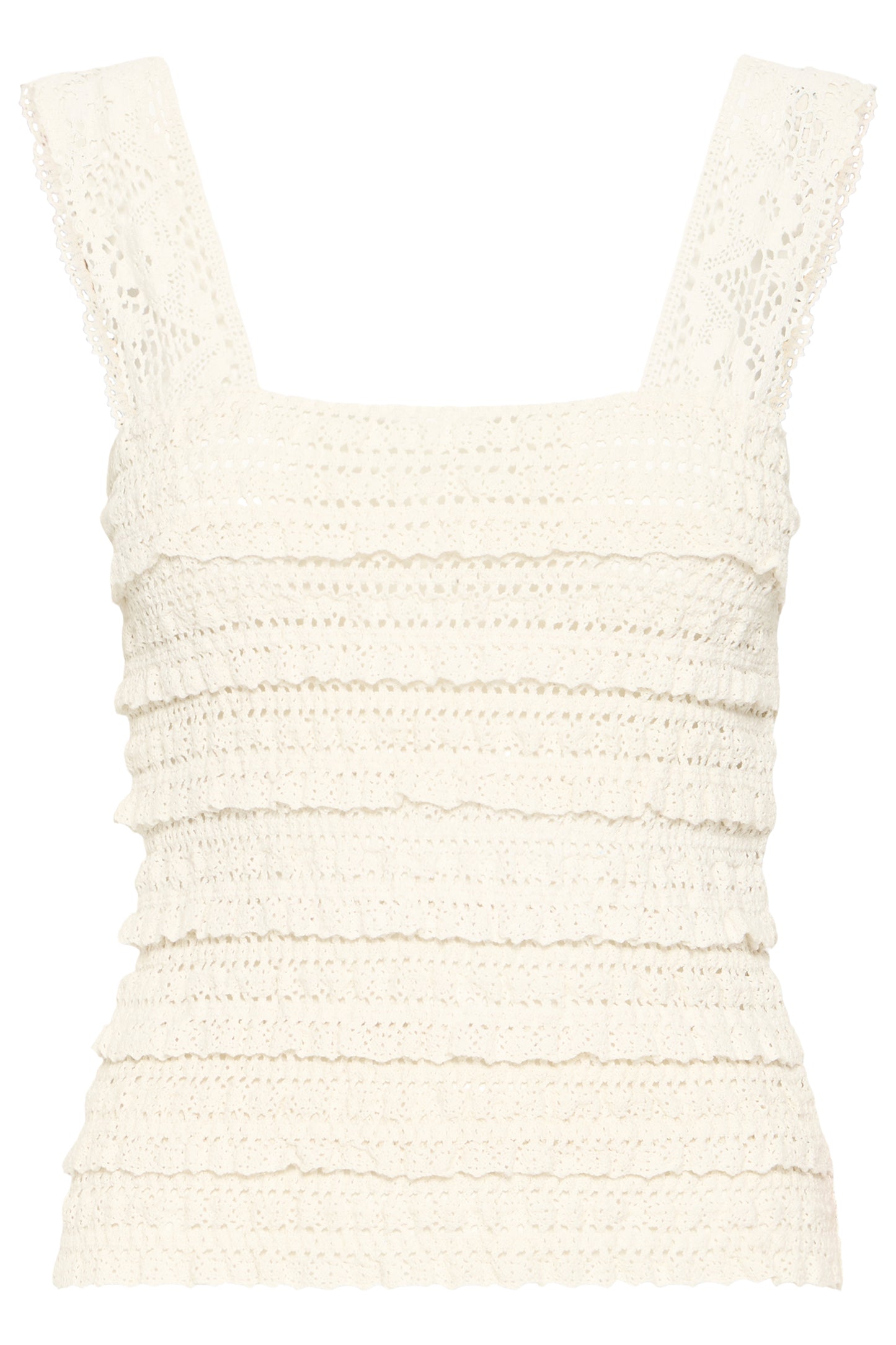 ICHI - MARLA - Layered lace fitted top