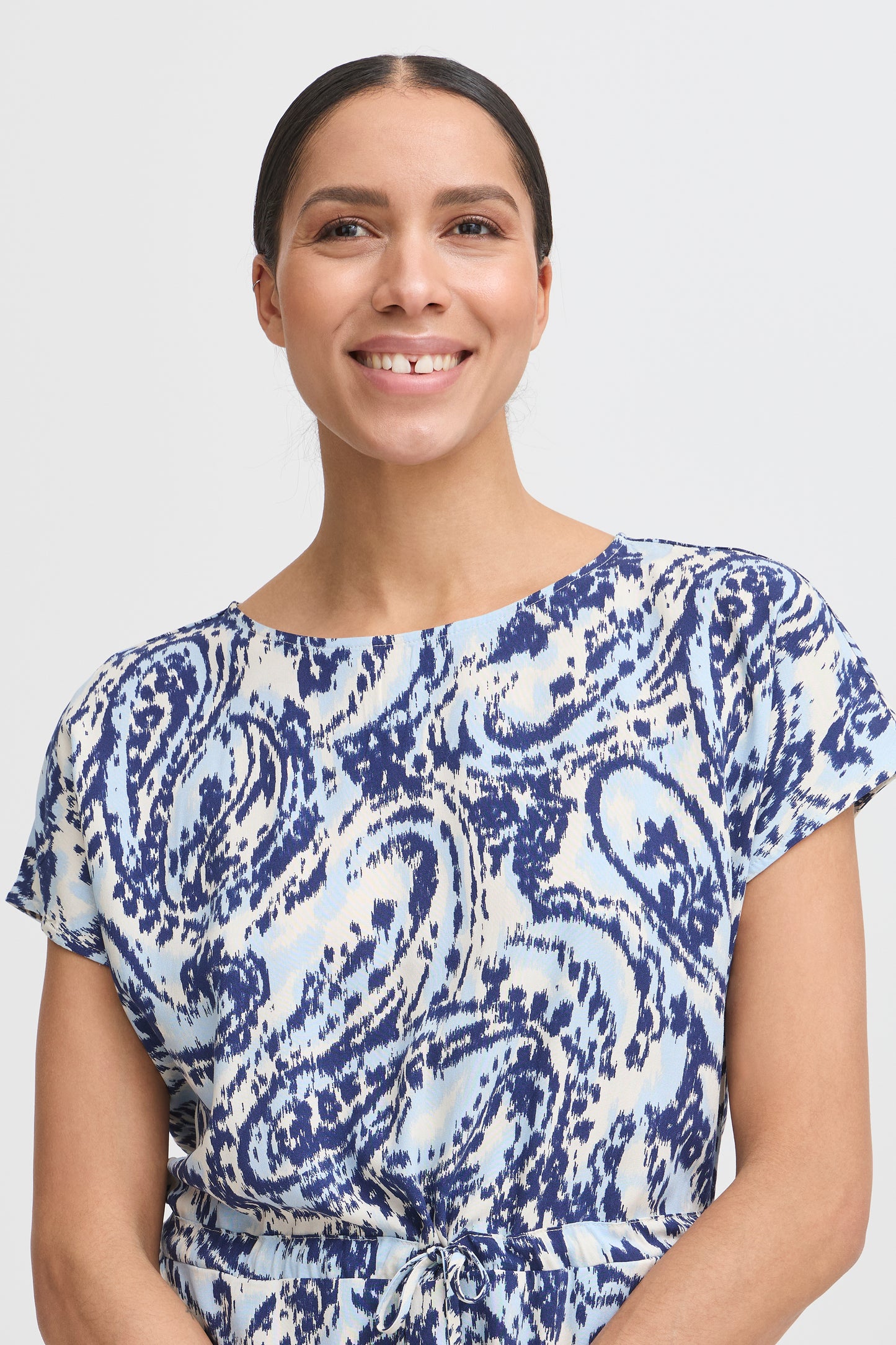 B.Young - JOELLA DR 2 - Printed drawstring waist dress