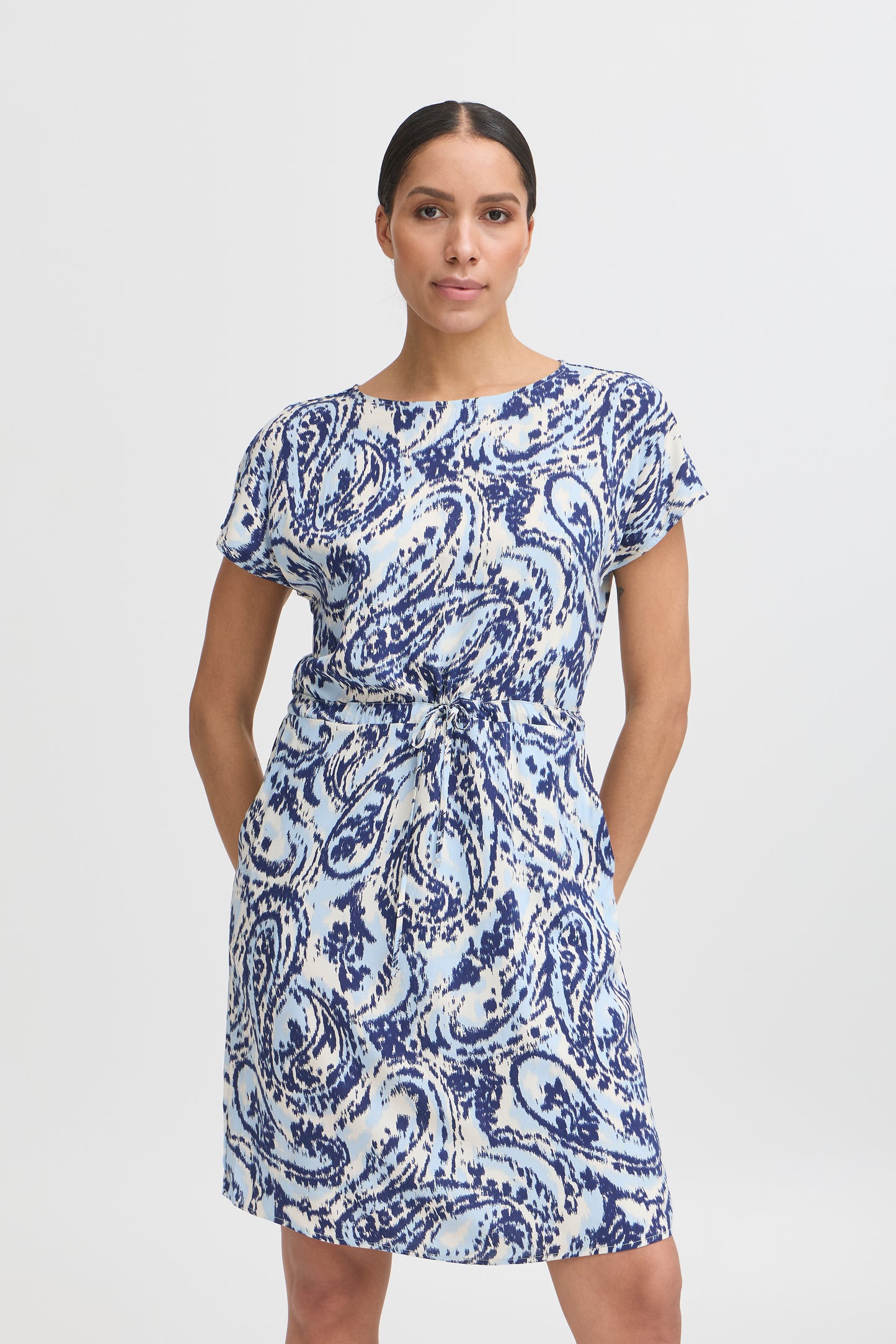 B.Young - JOELLA DR 2 - Printed drawstring waist dress