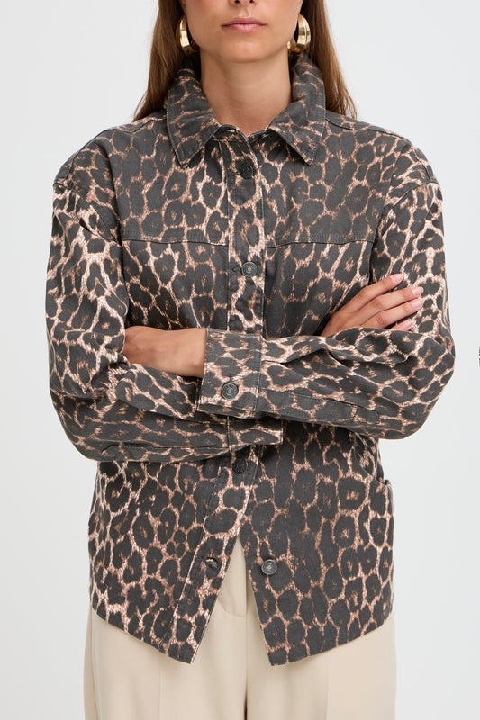 B.Young - KENNA - Leopard print overshirt Shacket