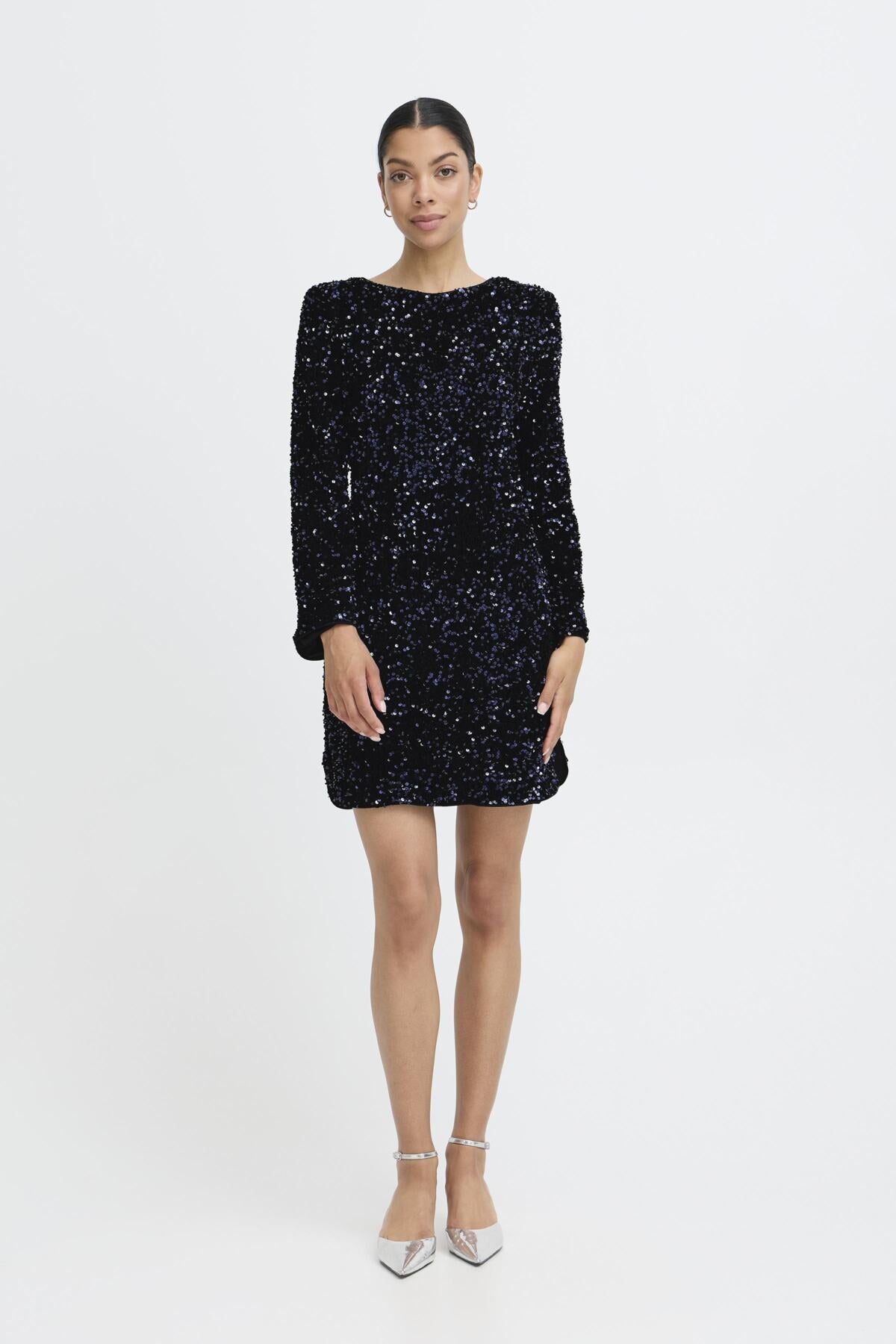B.Young - PAILLET - Sequin bow back dress