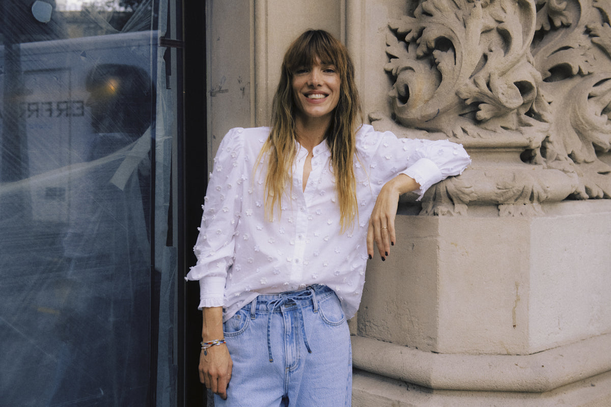 B.Young - ISABEAU - Appliqué Daisy shirt