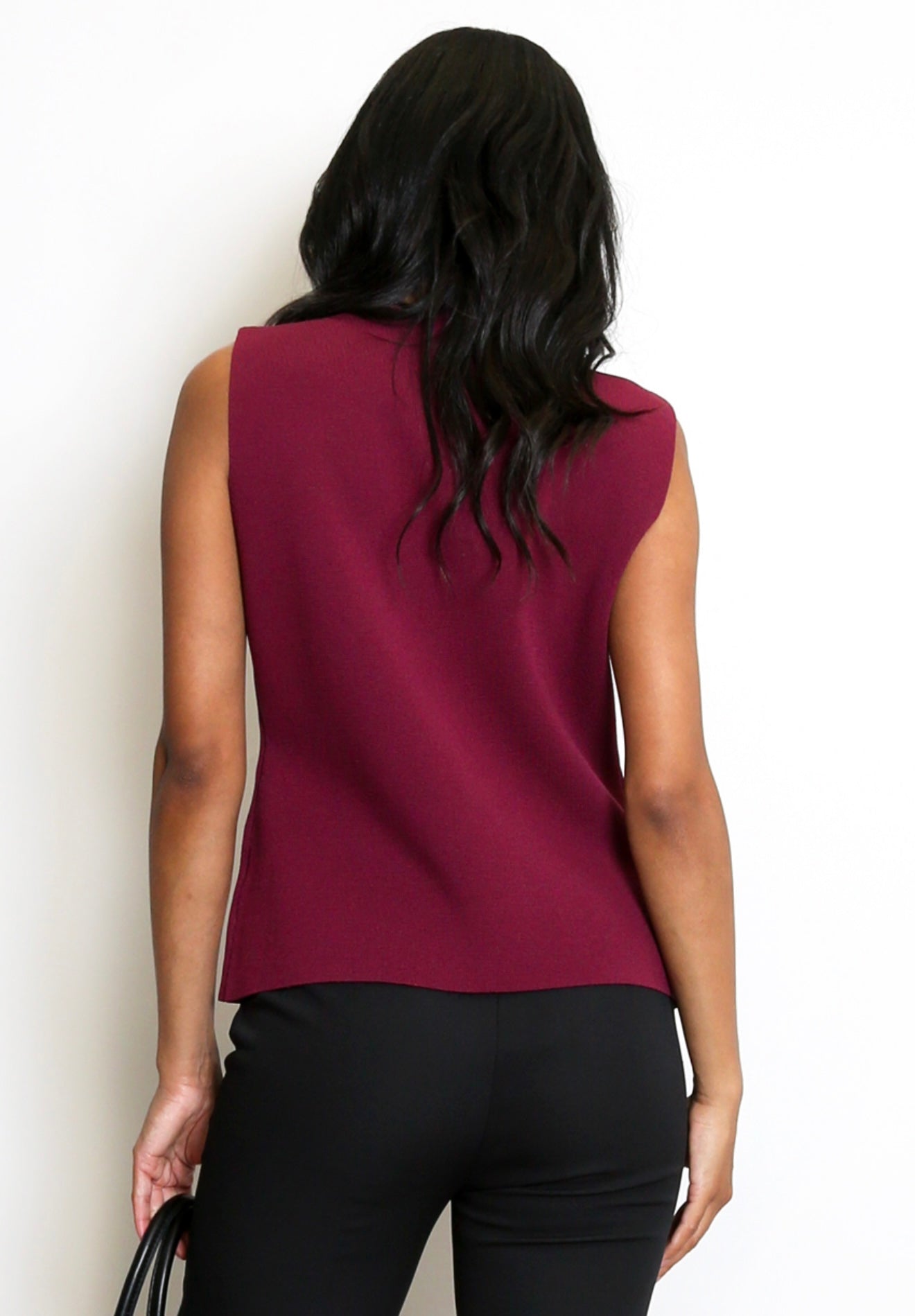 AMBER - Gold button knitted waistcoat
