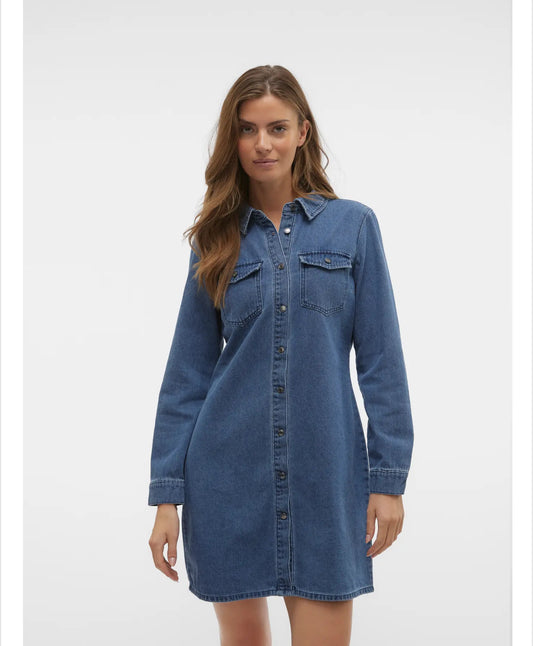 Ver Moda - JENNIE - Long sleeve denim dress