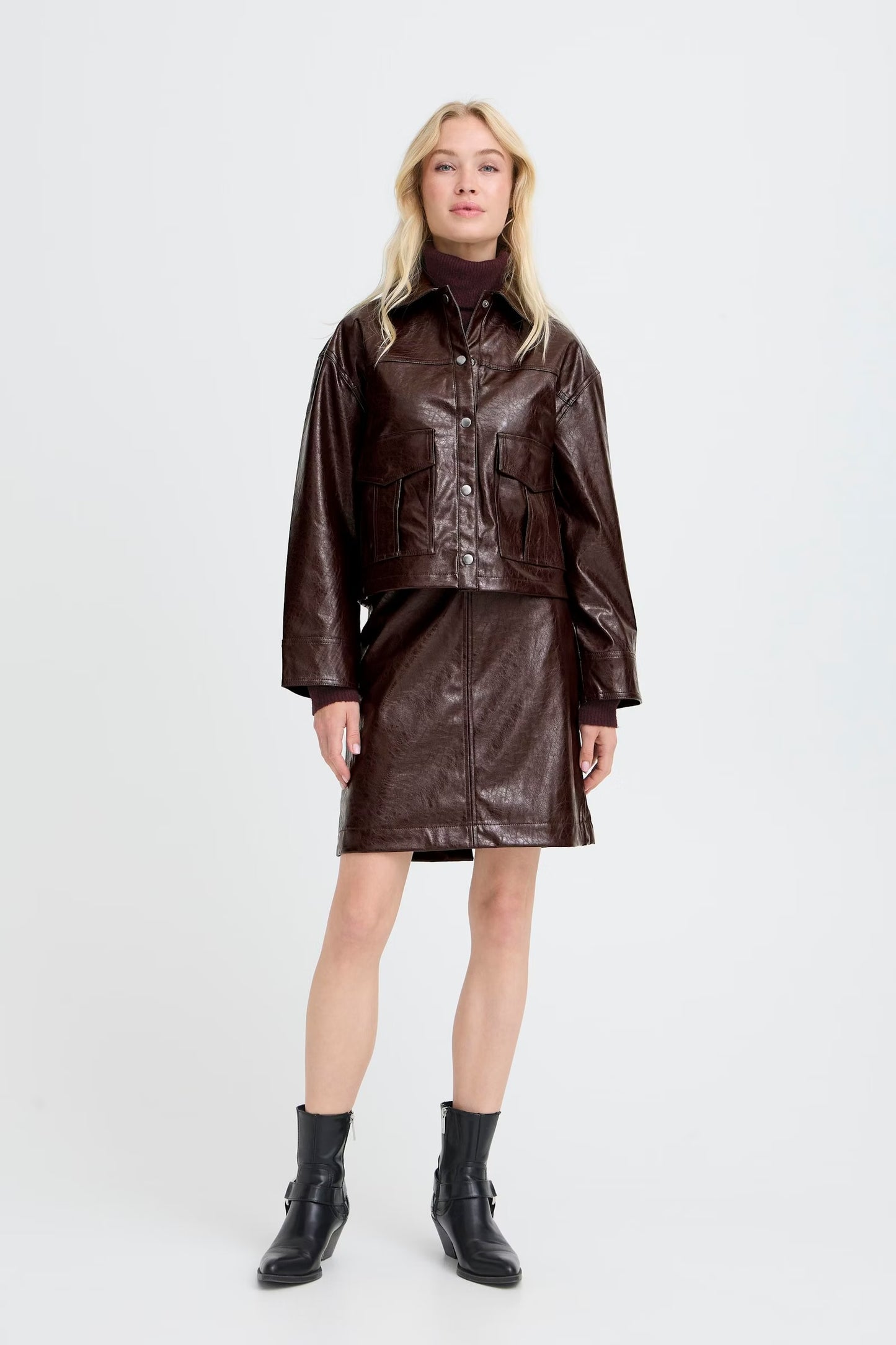 B.Young - DAINA - Faux leather jacket