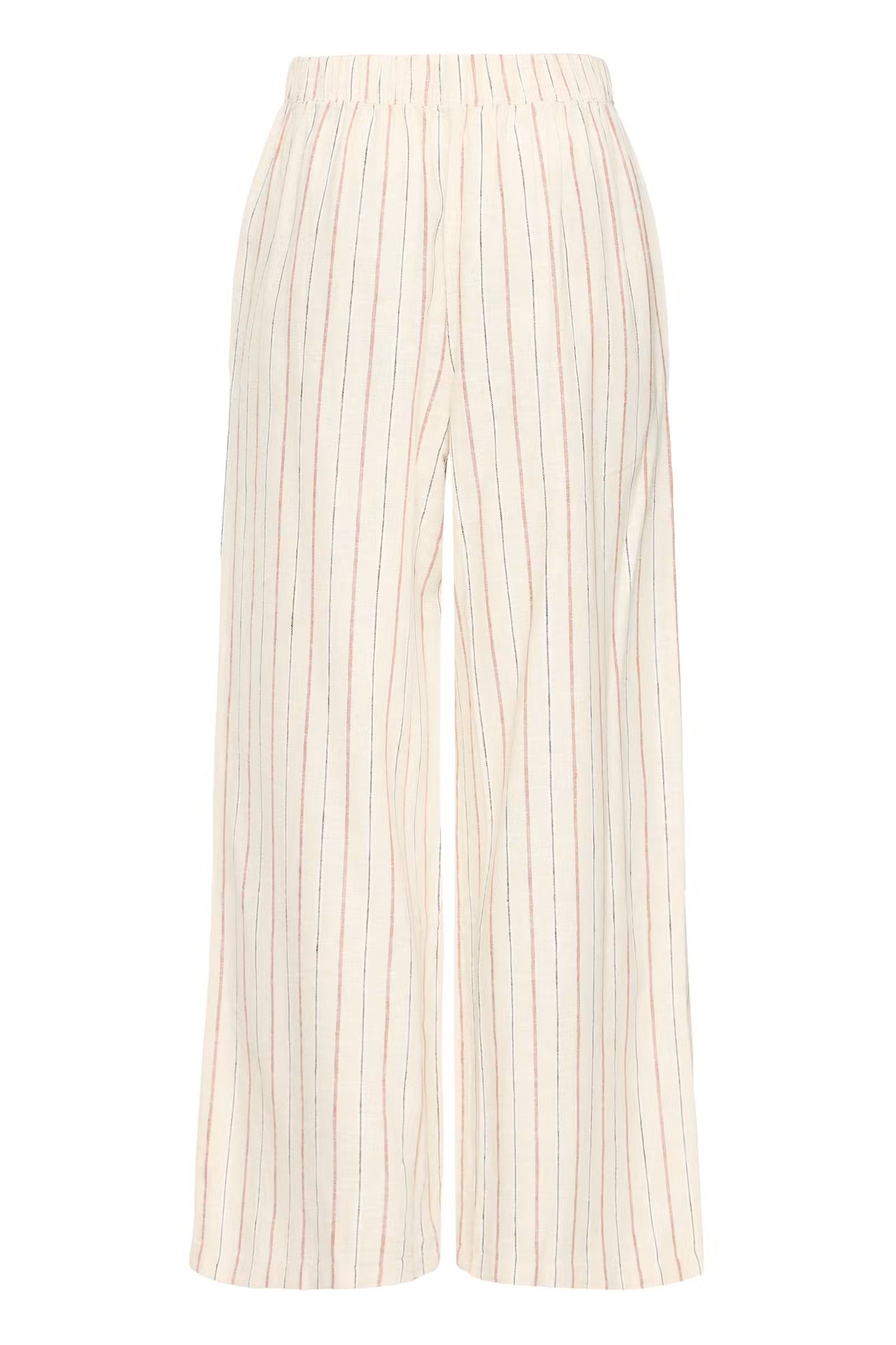 ICHI - LINNO PA4 a Pinstripe linen trousers
