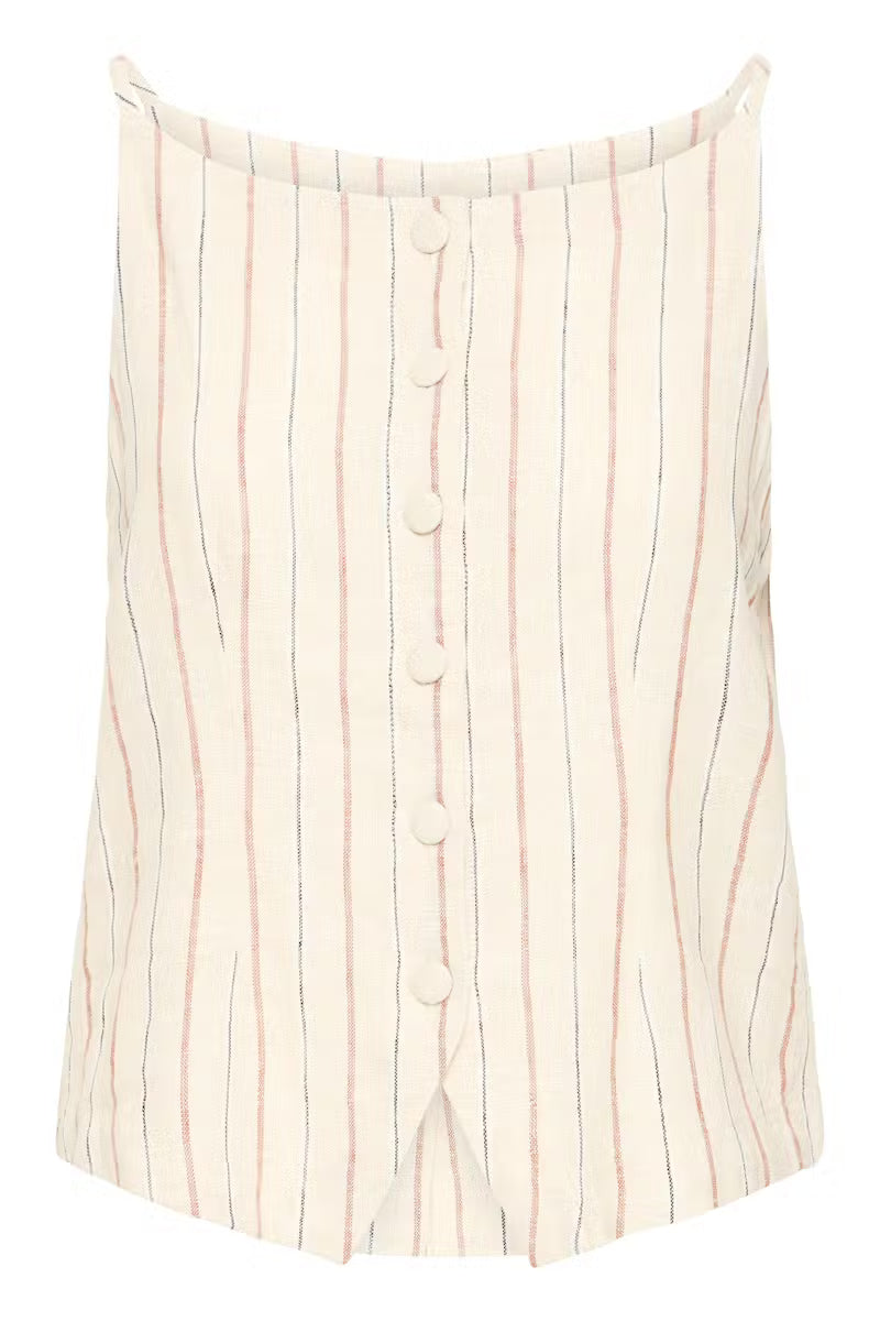ICHI - LINNO WA2 - Pinstripe linen waistcoat