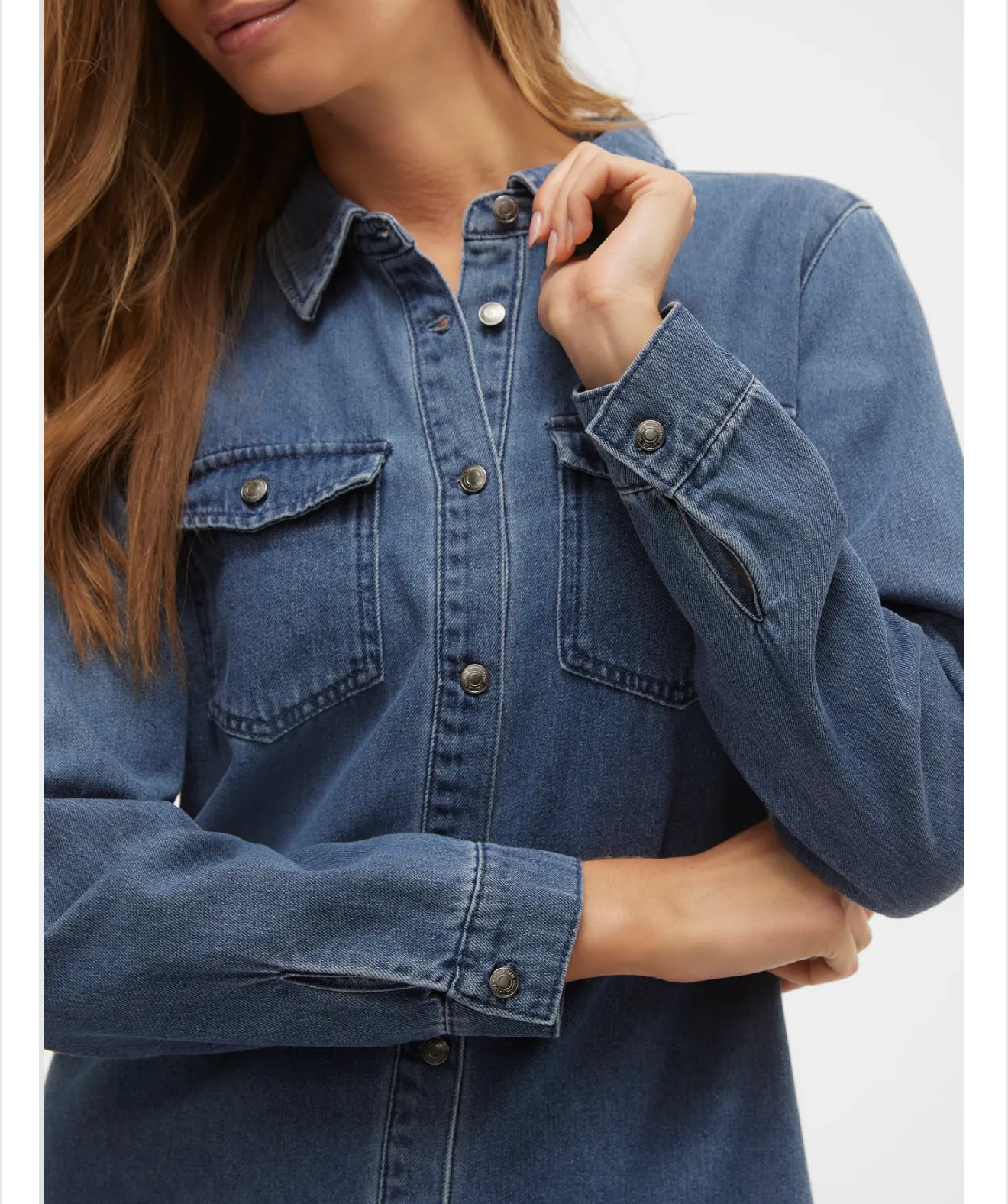 Ver Moda - JENNIE - Long sleeve denim dress