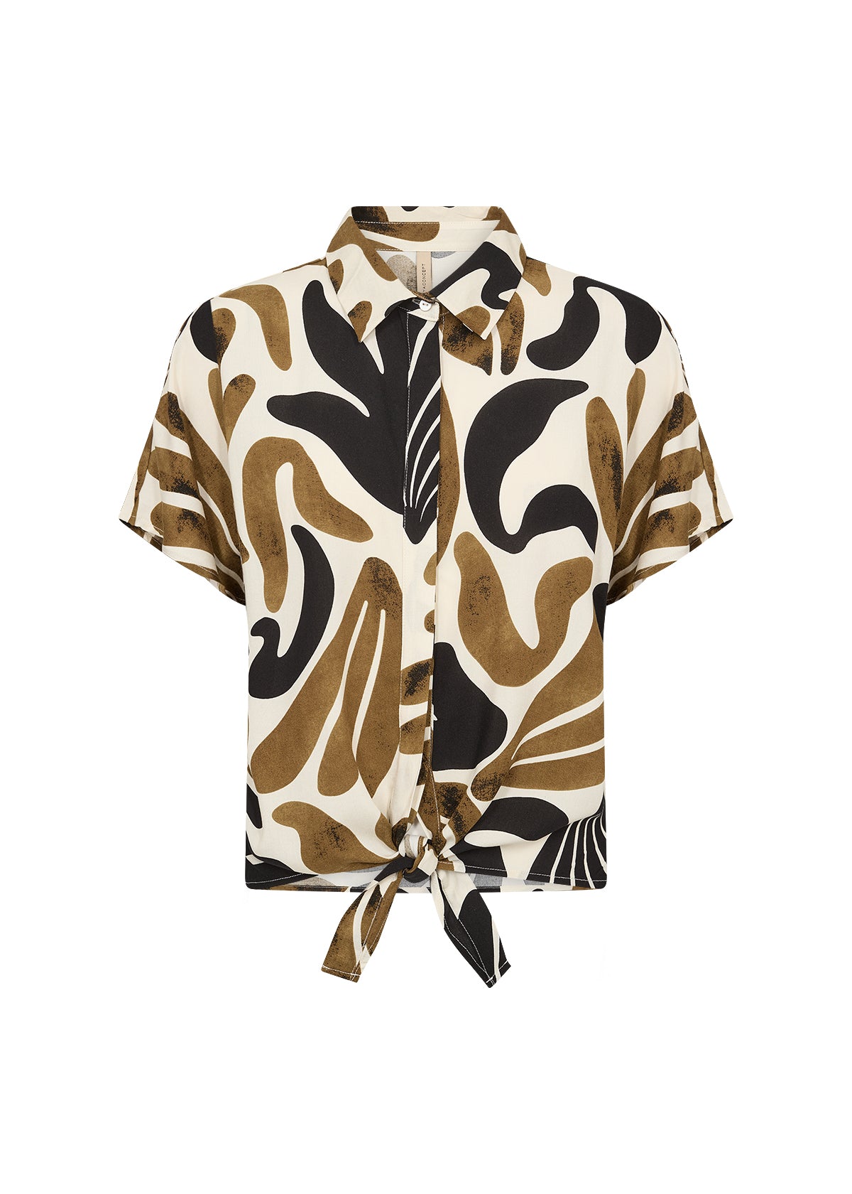 Soya Concept - Printed tie front shirt