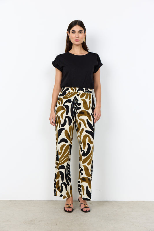 Soya Concept - FELDI 3 printed wide leg trousers
