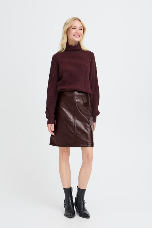 B.Young - DAINA - Faux leather skirt