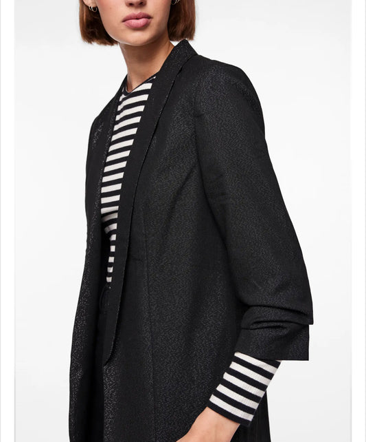 Pieces - BOSELLA - Ruched sleeve glitter blazer