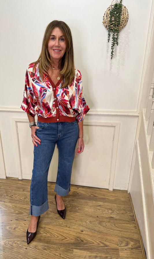 Marta - FRAY - Turn up ankle length jeans