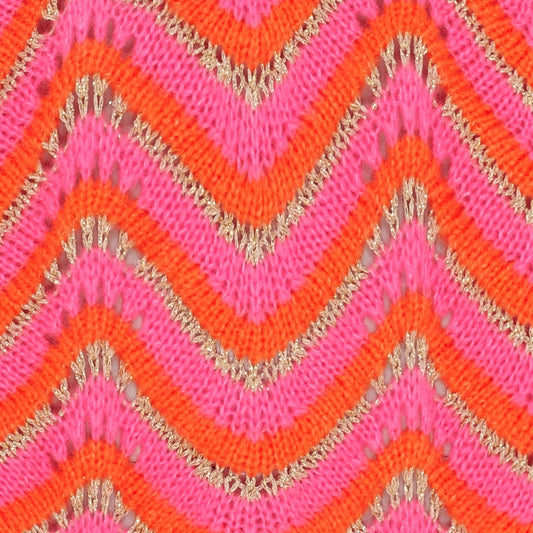 Marta - ALPHONSINE - Wavy neon knitted top