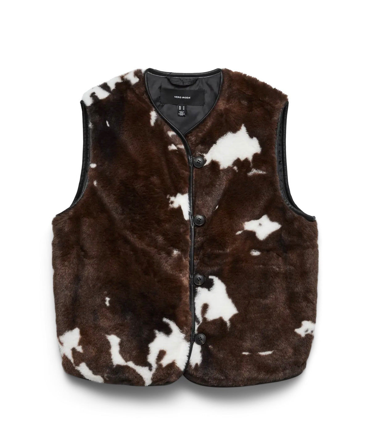 Vero Moda - DONJA COLLEEN - Cow print faux fur gilet