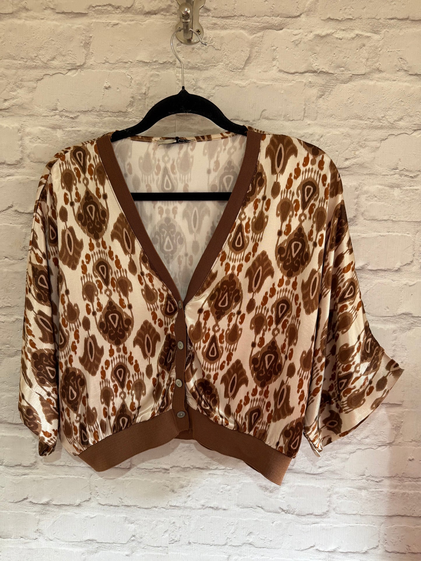 ARIA - Satin printed bomber jacket - Geometric Print