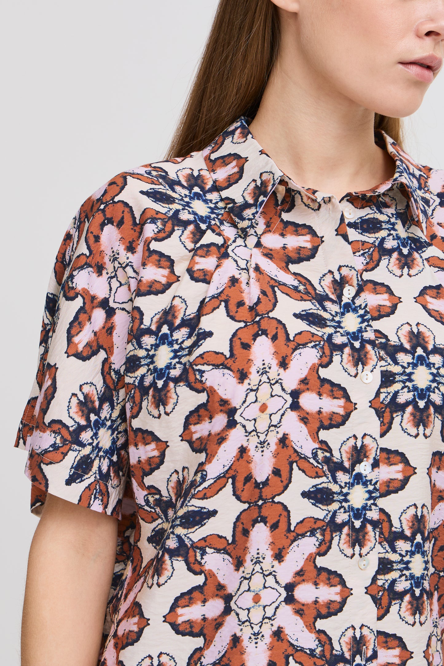 ICHI - ZASHA - Printed short sleeve shirt