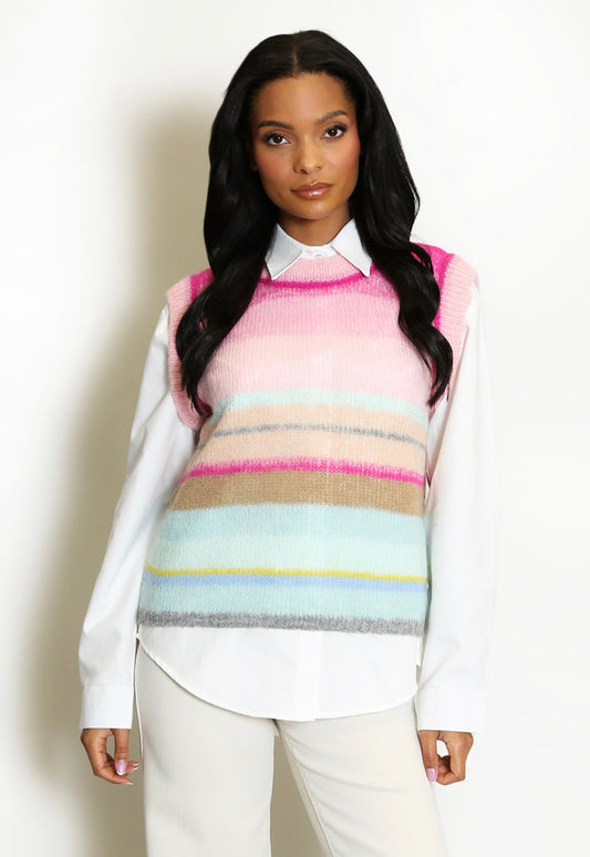 JULIET - Stripe knitted tank top