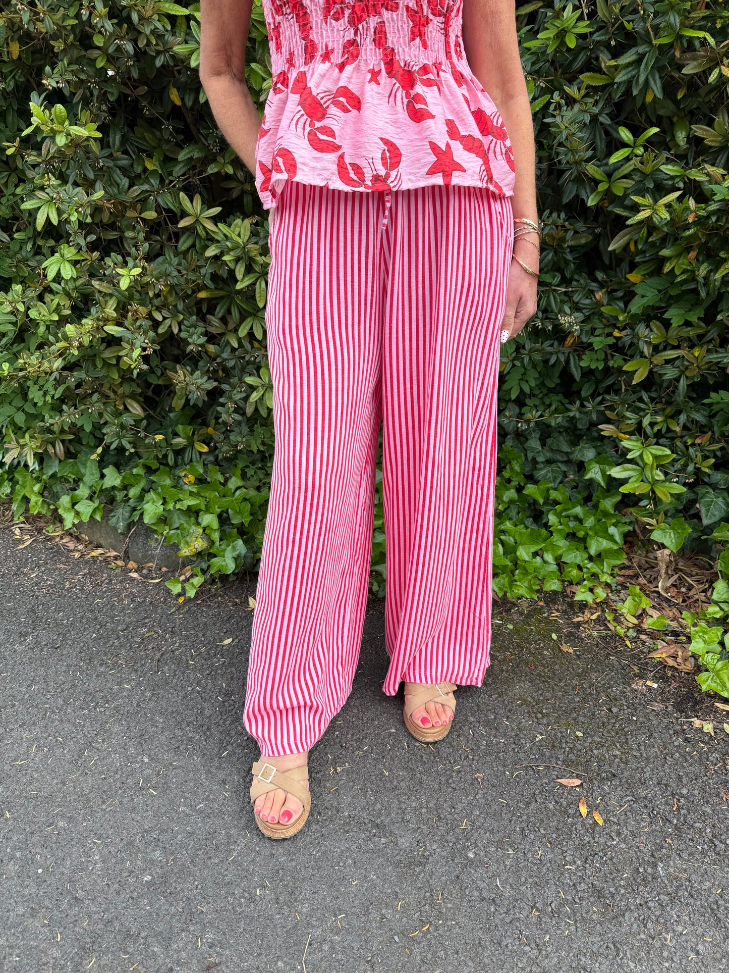 ESTHER - Wide stripe trousers
