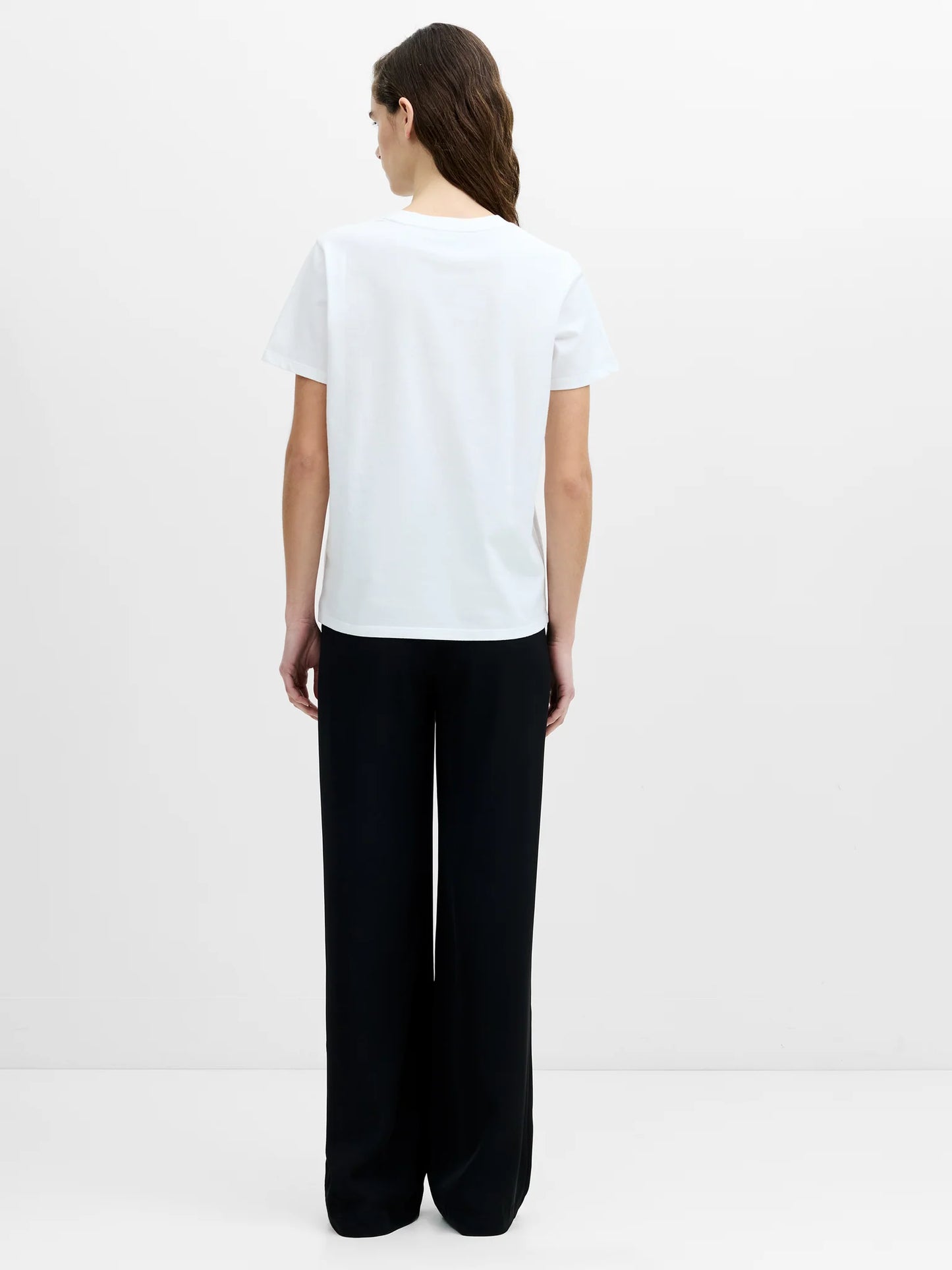French Connection - Mesh Bow White Cotton T-Shirt