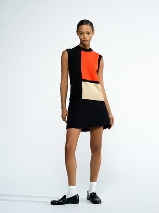 French Connection - 78ZBT - Varli Colour Block Knit Vest Top