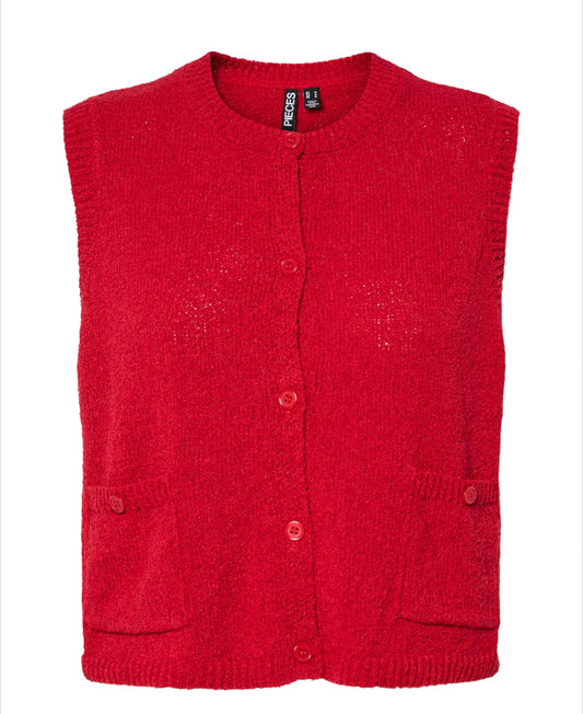 Pieces - JESSIE - Knitted button front tank top