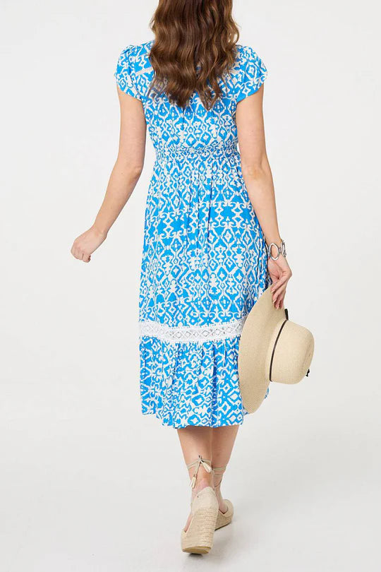 DAISY - Abstract printed midi dress