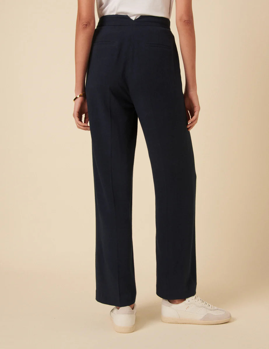 nobody’s child - Navy Marion Straight Leg Trousers