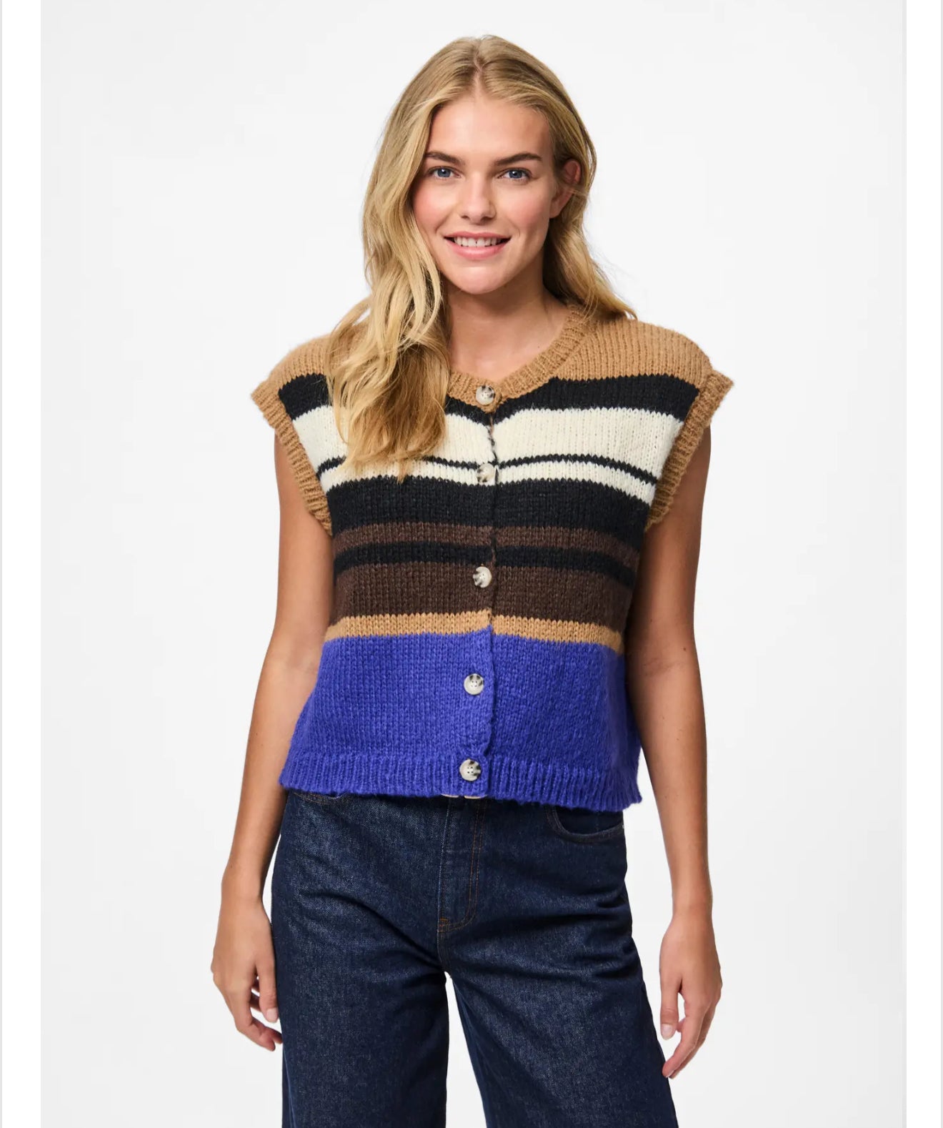 Pieces - JIDA - Stripe knitted tank top