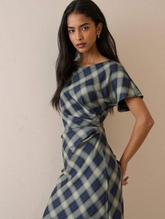 Nobody’s Child - BLAINE - Checked maxi dress