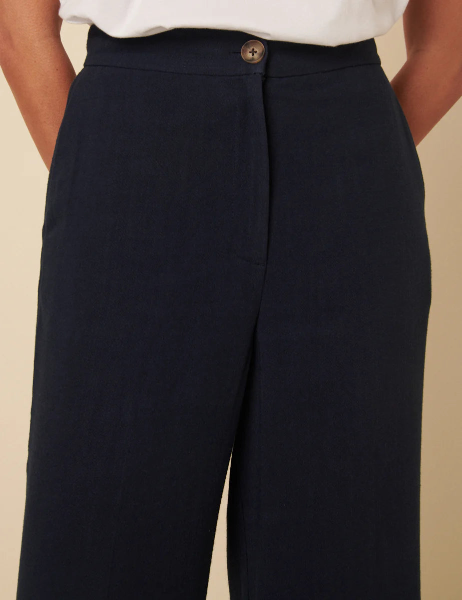nobody’s child - Navy Marion Straight Leg Trousers